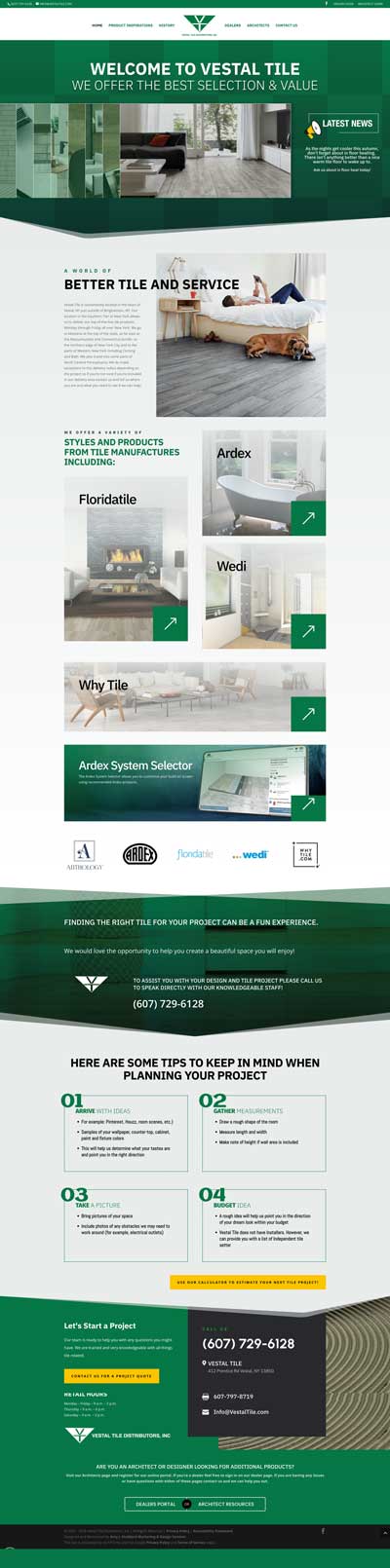 Vestal Tile Website