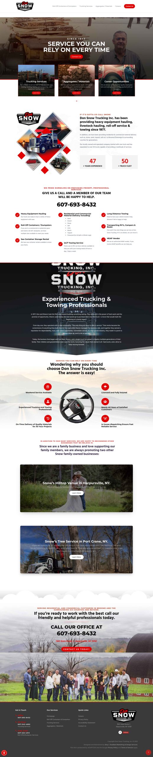 Don Snow Trucking Website